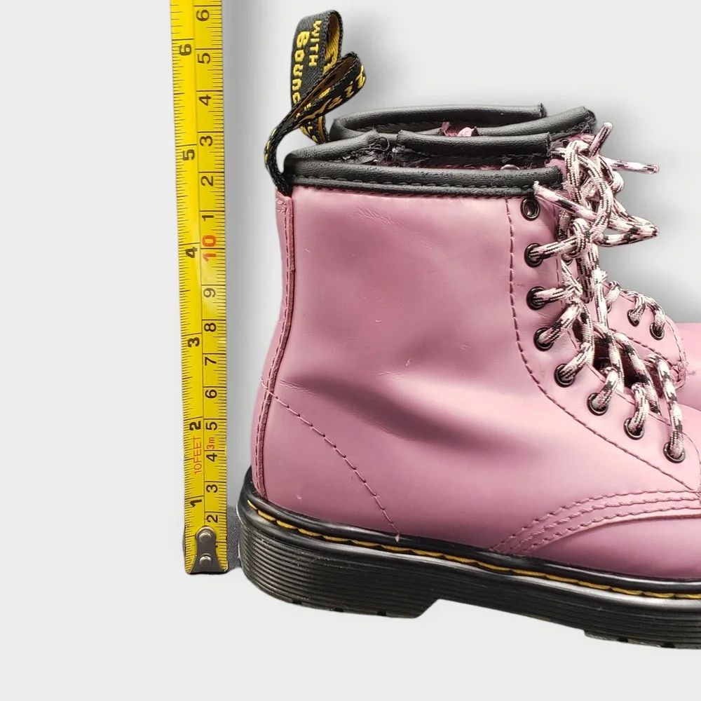 Dr Martens Junior 1460 Toddler Girls Sz 10 Lace Up Combat Boots Pink Black - Picture 11 of 11